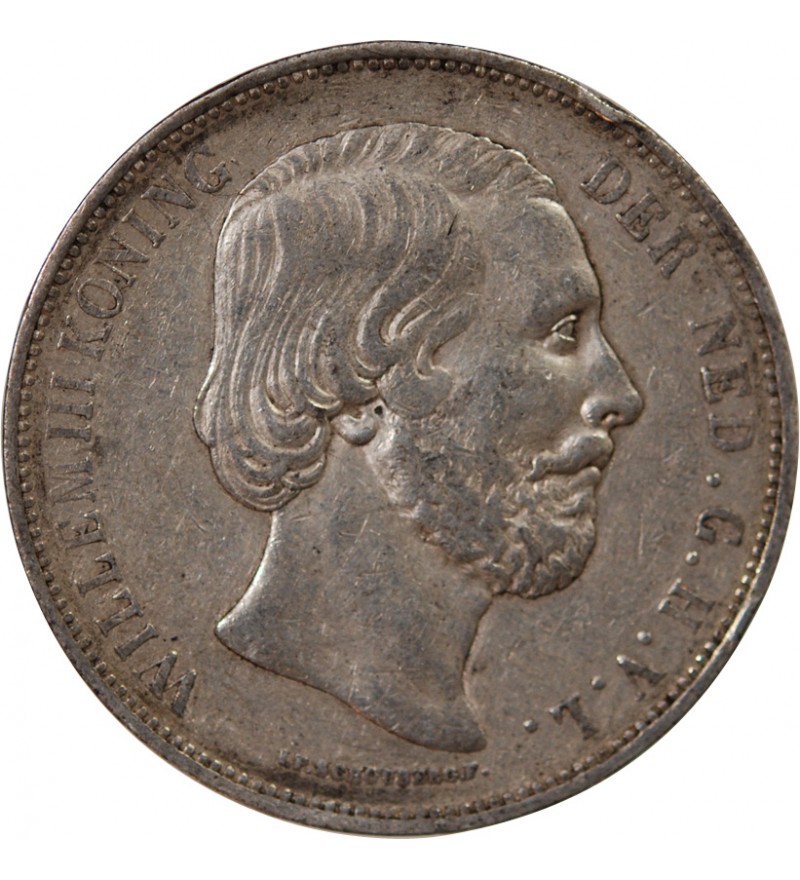 PAYS-BAS, WILLEM III - 2 1/2 GULDEN ARGENT 1871