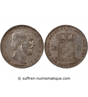 PAYS-BAS, WILLEM III - 2 1/2 GULDEN ARGENT 1871