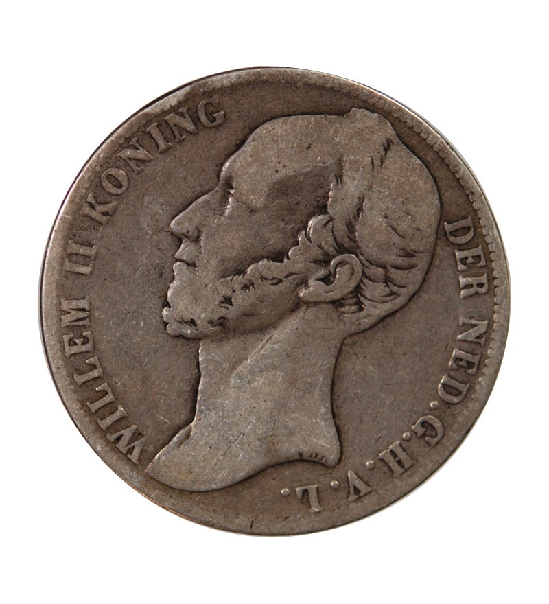 PAYS-BAS, WILLEM II - 1 GULDEN ARGENT 1846