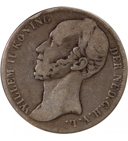 PAYS-BAS, WILLEM II - 1 GULDEN ARGENT 1846