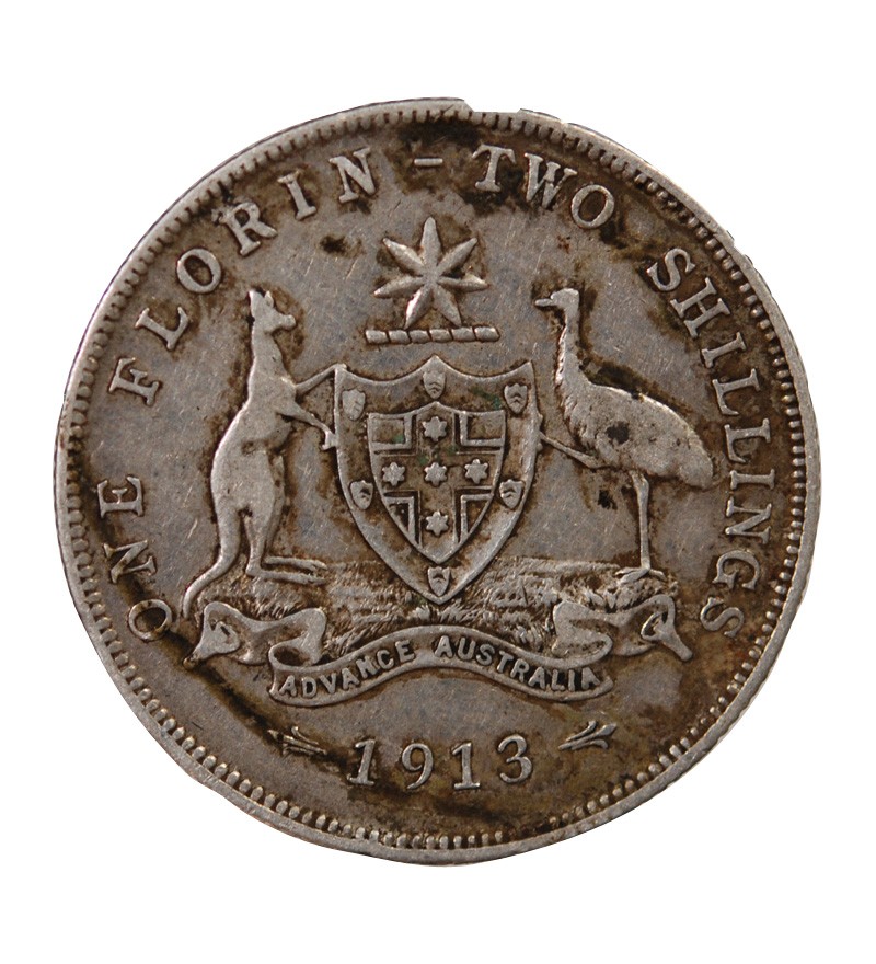 AUSTRALIE, GEORGES VI - FLORIN ARGENT 1913