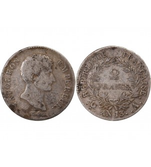 NAPOLEON Ier - 2 FRANCS AN 13 Q PERPIGNAN "calendrier révolutionnaire" 2