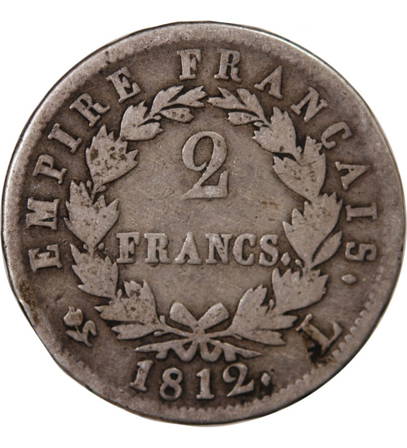 NAPOLEON Ier - 2 FRANCS 1812 L BAYONNE