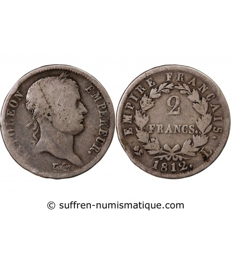 NAPOLEON Ier - 2 FRANCS 1812 L BAYONNE