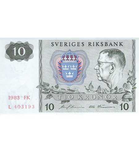 SUEDE, GUSTAF VI ADOLF - 10 KRONOR 1983 - SUP