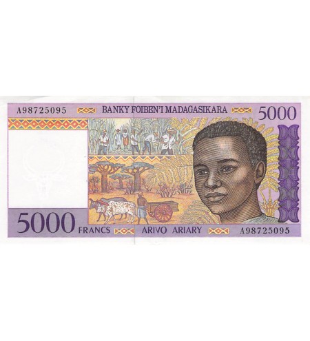 MADAGASCAR - 5000 FRANCS 1995 - SUP