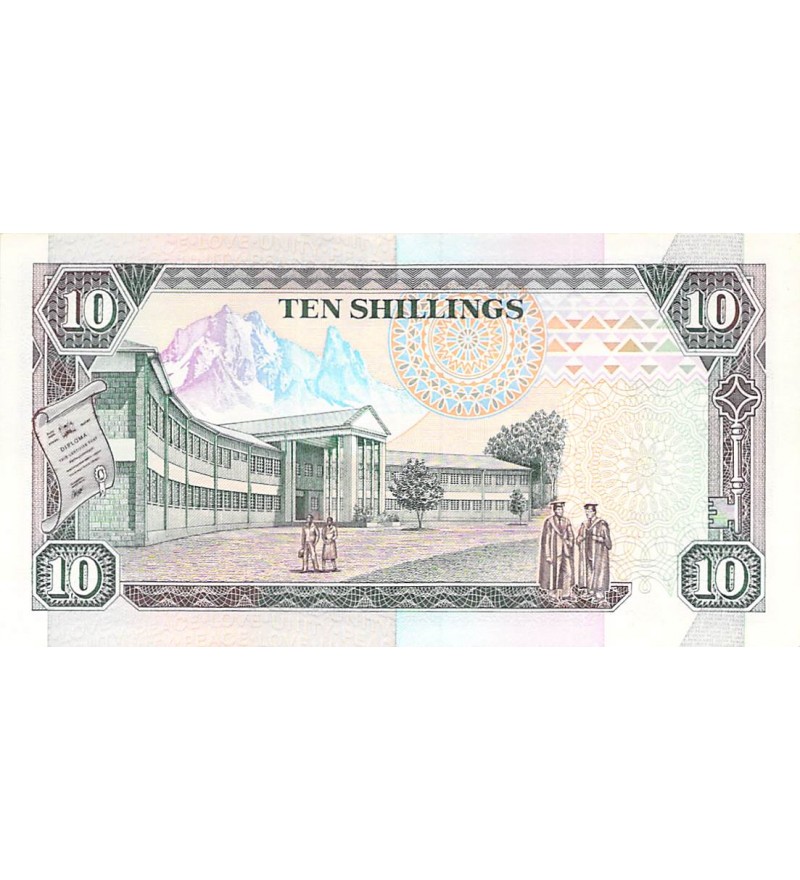 KENYA, DANIEL ARAP MOI - 10 SHILLINGS 01/07/1990 - SUP