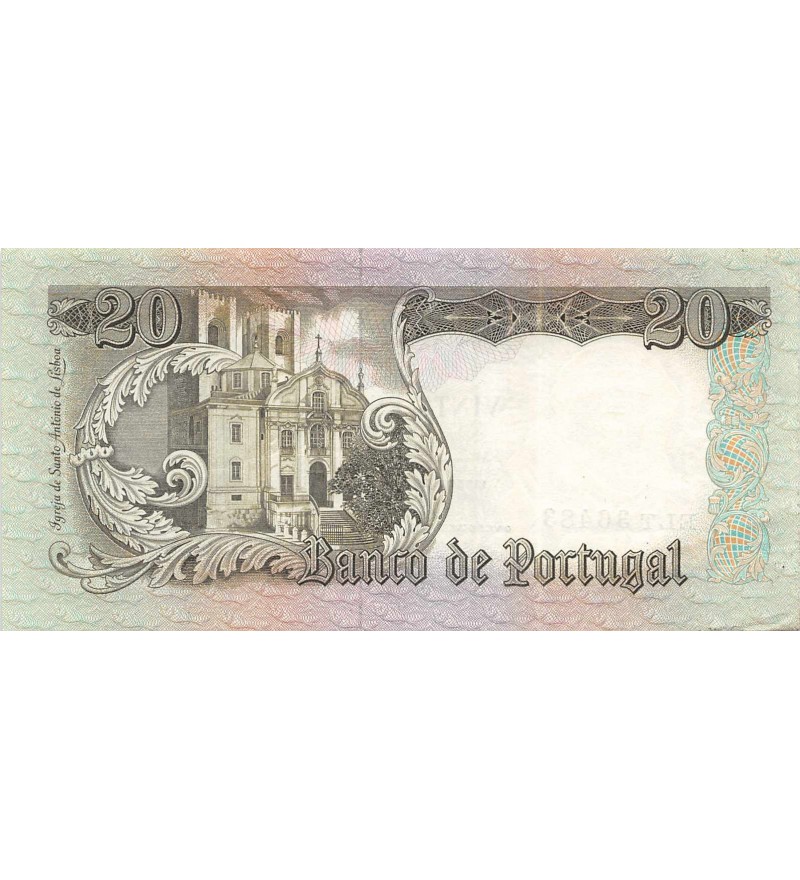 PORTUGAL - 20 ESCUDOS San Antonio de Padua 1964