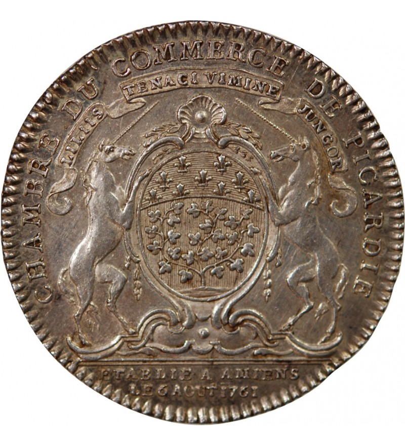 PICARDIE, CHAMBRE DE COMMERCE – JETON ARGENT 1761