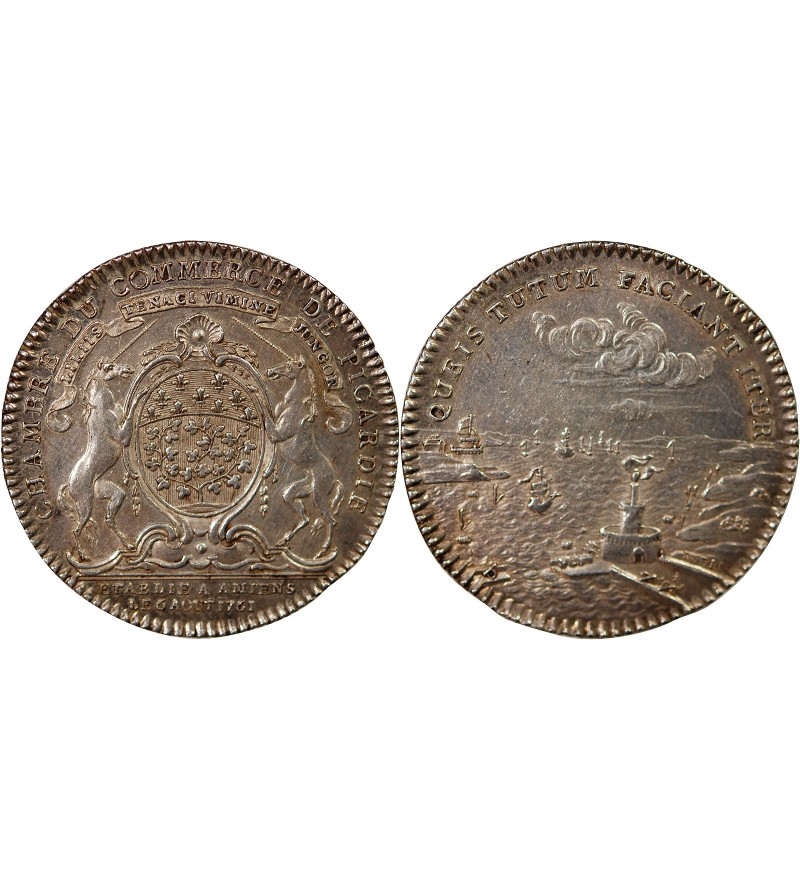 PICARDIE, CHAMBRE DE COMMERCE – JETON ARGENT 1761