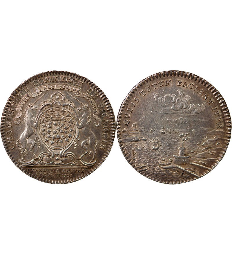 PICARDIE, CHAMBRE DE COMMERCE – JETON ARGENT 1761