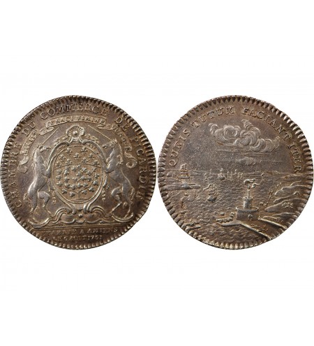 PICARDIE, CHAMBRE DE COMMERCE – JETON ARGENT 1761