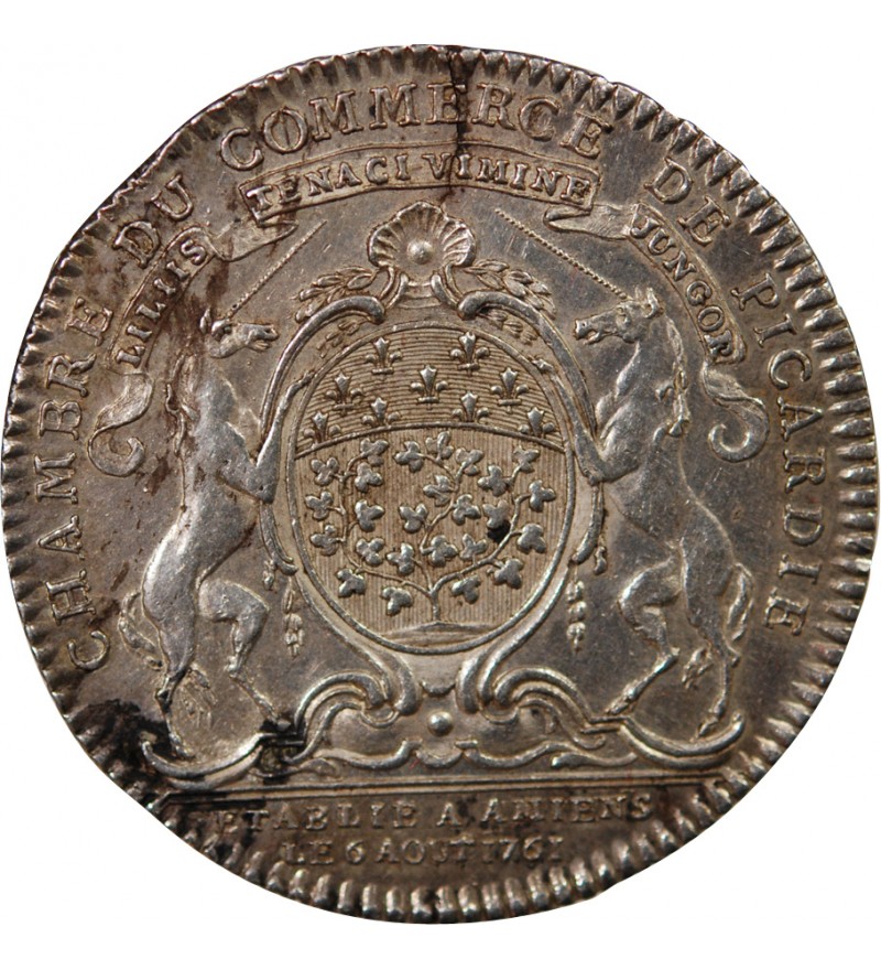 PICARDIE, CHAMBRE DE COMMERCE – JETON ARGENT 1761