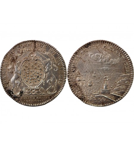 PICARDIE, CHAMBRE DE COMMERCE – JETON ARGENT 1761