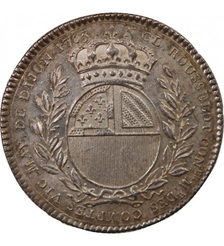 MAIRE DE DIJON, NICOLAS-CLAUDE ROUSSELOT - JETON ARGENT 1763