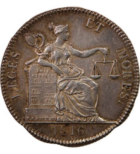 NOTAIRES, AMIENS – JETON ARGENT 1816