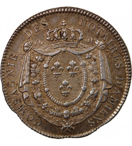 NOTAIRES, AMIENS – JETON ARGENT 1816