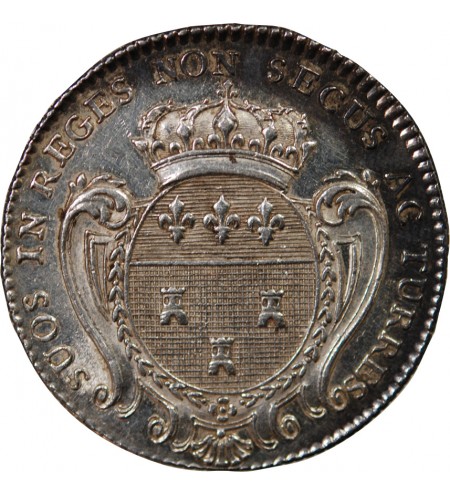 MAIRE DE TOURS, JACQUES CORMIER - JETON ARGENT 1764
