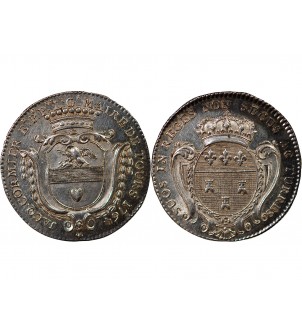 MAIRE DE TOURS, JACQUES CORMIER - JETON ARGENT 1764 2