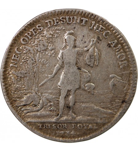 TRESOR ROYAL, LOUIS XV - JETON ARGENT 1734