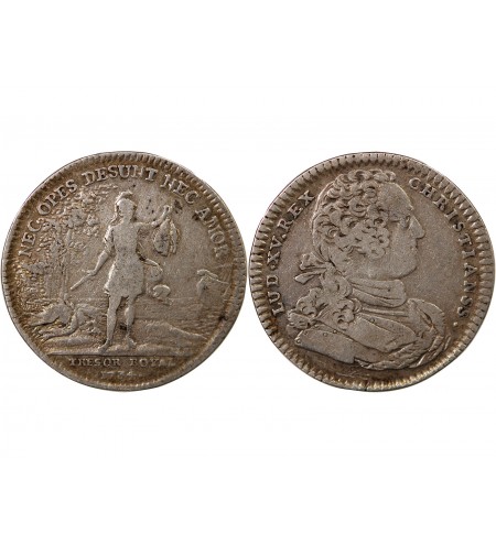 TRESOR ROYAL, LOUIS XV - JETON ARGENT 1734