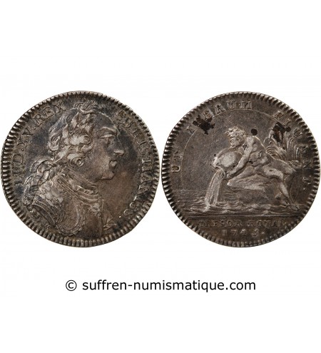 TRESOR ROYAL, LOUIS XV - JETON ARGENT 1745