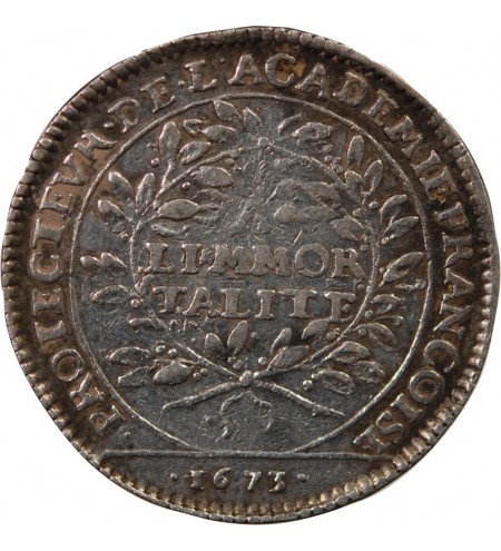 ACADEMIE FRANCAISE, LOUIS XIV – JETON ARGENT 1673
