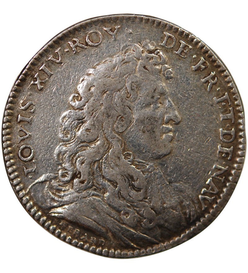 ACADEMIE FRANCAISE, LOUIS XIV – JETON ARGENT 1673