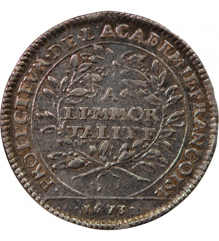 ACADEMIE FRANCAISE, LOUIS XIV – JETON ARGENT 1673