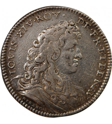ACADEMIE FRANCAISE, LOUIS XIV – JETON ARGENT 1673