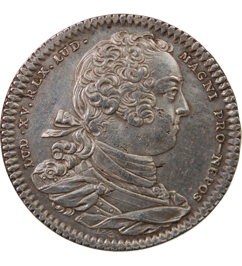 ETATS DE LANGUEDOC, LOUIS XV – JETON ARGENT 1733 - STATUE MONTPELLIER