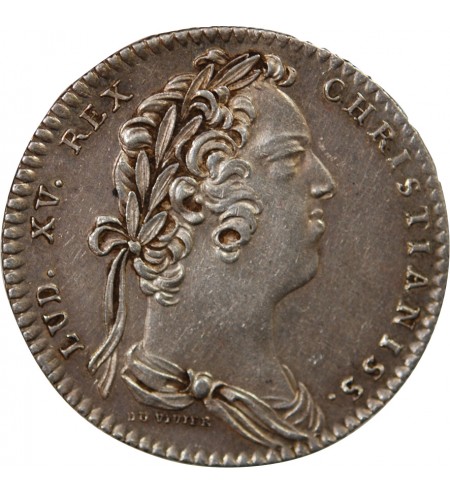 EXTRAORDINAIRE DES GUERRES, LOUIS XV - JETON ARGENT 1754