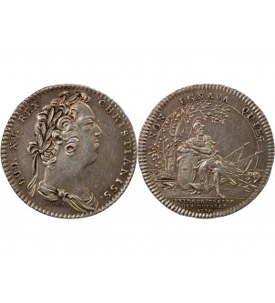 EXTRAORDINAIRE DES GUERRES, LOUIS XV - JETON ARGENT 1754 2