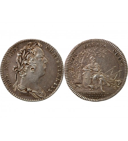EXTRAORDINAIRE DES GUERRES, LOUIS XV - JETON ARGENT 1754