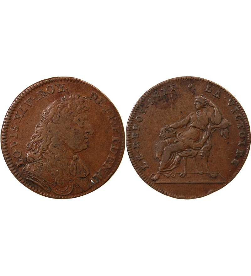 NUREMBERG, LOUIS XIV - JETON CUIVRE - PAIX DE RATISBONNE