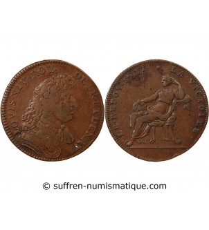 NUREMBERG, LOUIS XIV - JETON CUIVRE - PAIX DE RATISBONNE