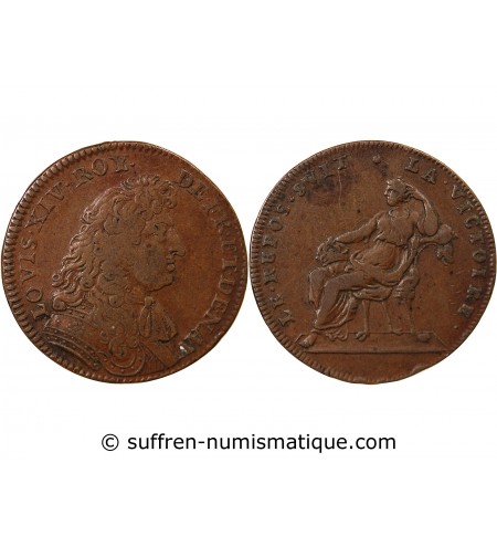 NUREMBERG, LOUIS XIV - JETON CUIVRE - PAIX DE RATISBONNE
