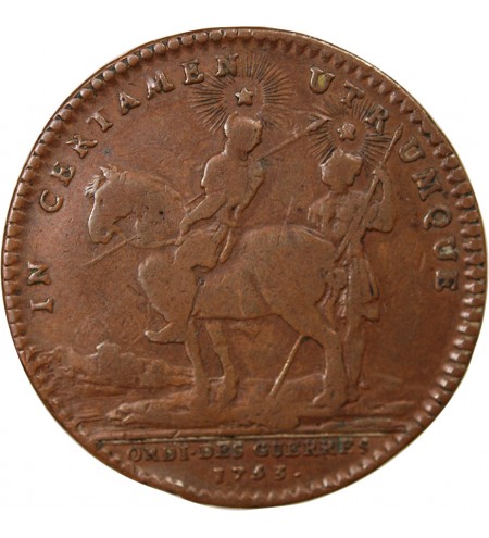 ORDINAIRE DES GUERRES, LOUIS XV – JETON CUIVRE 1753
