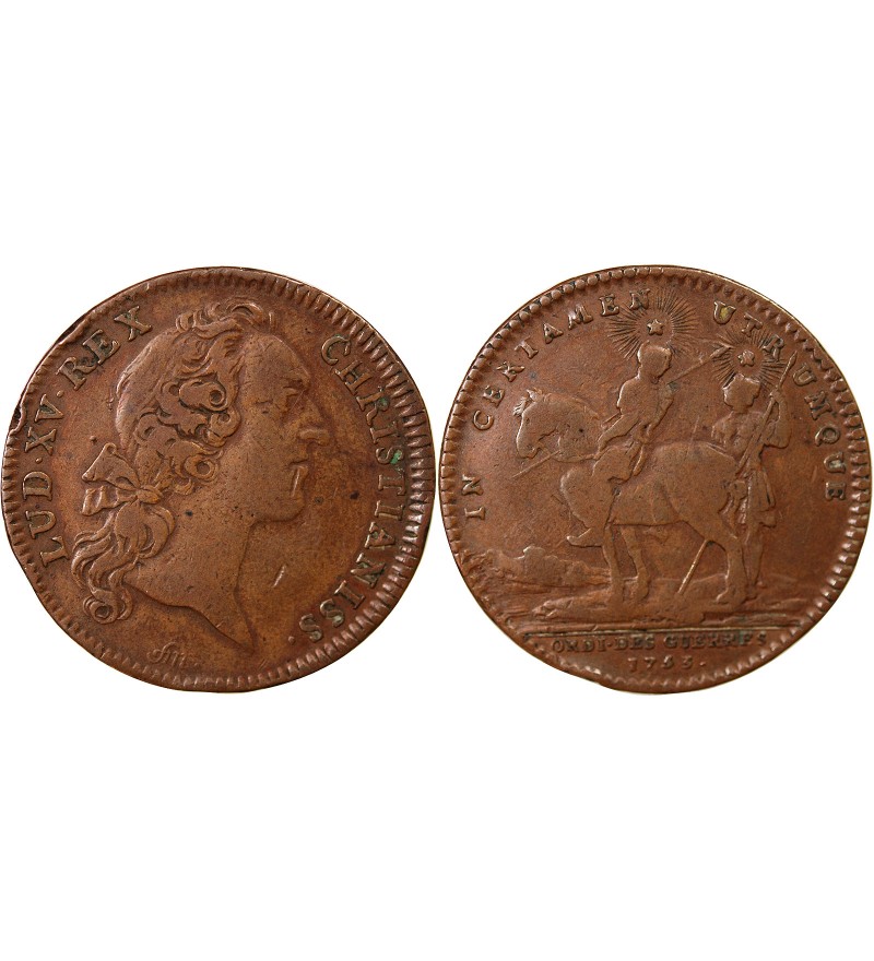 ORDINAIRE DES GUERRES, LOUIS XV – JETON CUIVRE 1753