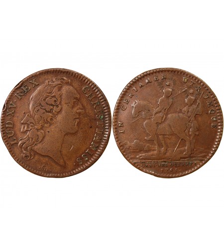 ORDINAIRE DES GUERRES, LOUIS XV – JETON CUIVRE 1753