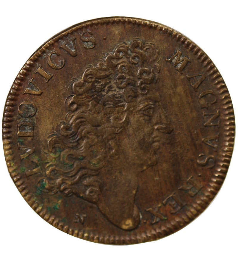 NUREMBERG, LOUIS XIV - JETON LAITON - LA GUERRE CONTRE L'EUROPE