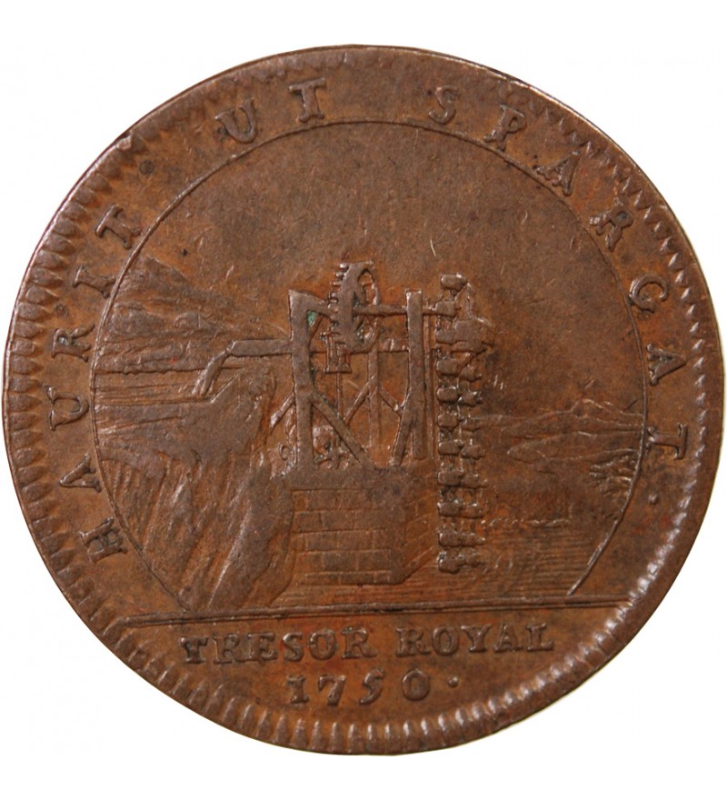 TRESOR ROYAL, LOUIS XV - JETON CUIVRE 1750