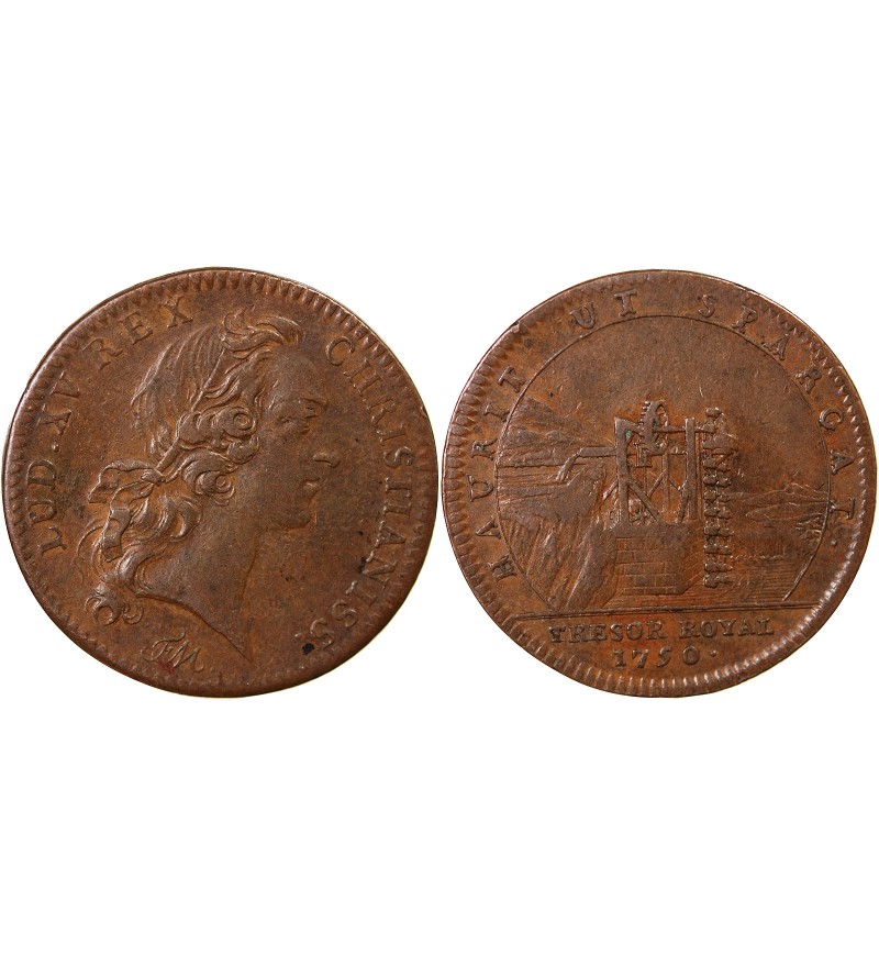 TRESOR ROYAL, LOUIS XV - JETON CUIVRE 1750