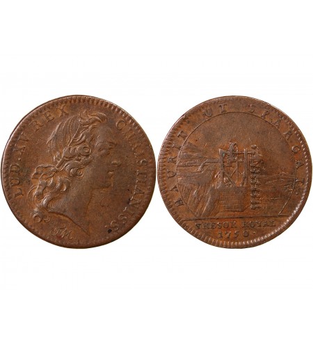 TRESOR ROYAL, LOUIS XV - JETON CUIVRE 1750