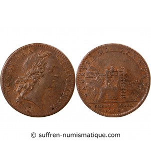 TRESOR ROYAL, LOUIS XV - JETON CUIVRE 1750