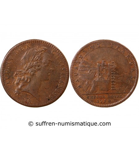 TRESOR ROYAL, LOUIS XV - JETON CUIVRE 1750