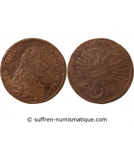 ORDINAIRE DES GUERRES, LOUIS XIV – JETON CUIVRE