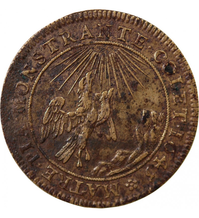 ANNE D'AUTRICHE - JETON LAITON 1645