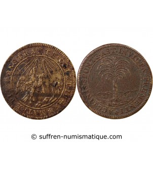 ANNE D'AUTRICHE - JETON LAITON 1645