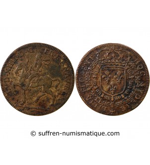 LOUIS XIV LE GRAND - JETON CUIVRE